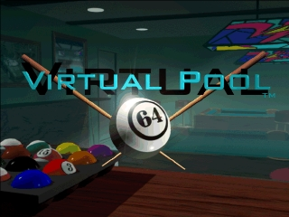Virtual Pool 64 title screen for Nintendo 64